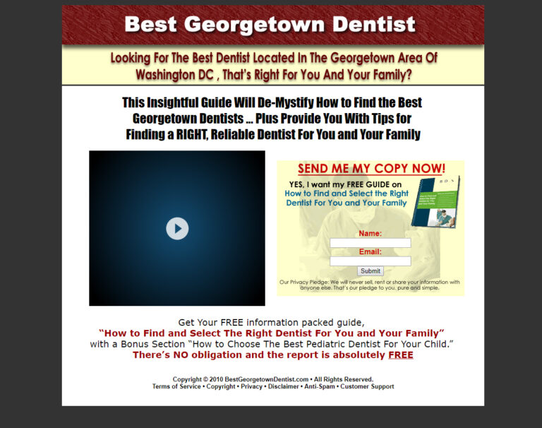 Video Landing Page