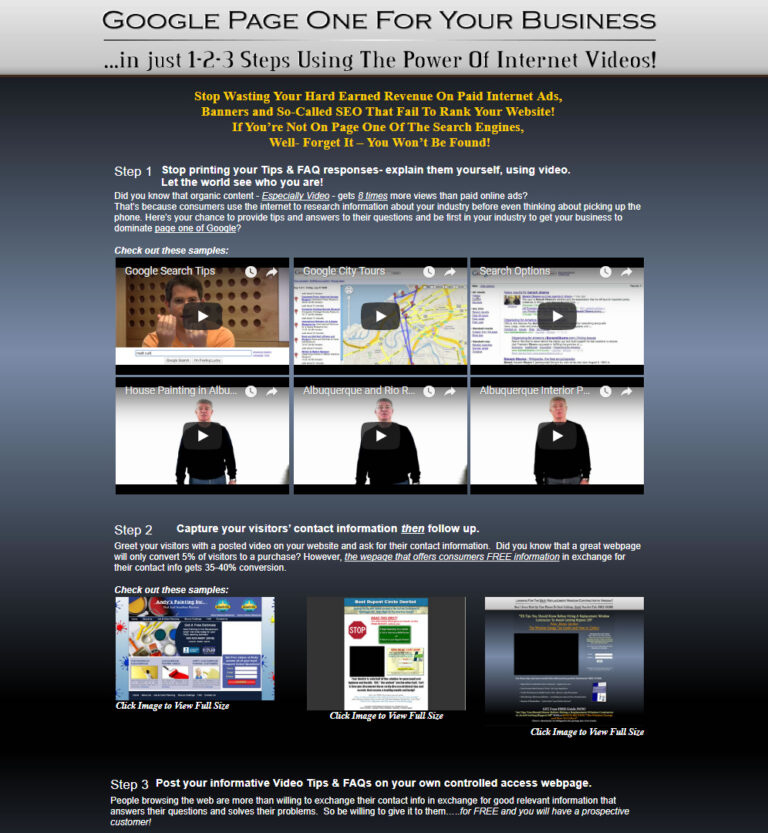 Video Sales Page