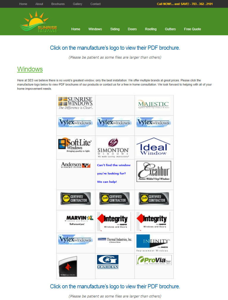 Brochures Page